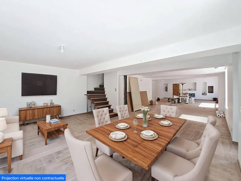 À vendre : propriété en pierre, axe rapide Pontoise, terrain de 3000 m², vue dégagée, 80 m² de séjour, prestations haut de gamme, 3 garages, caves voûtées – Magny-en-Vexin (95)