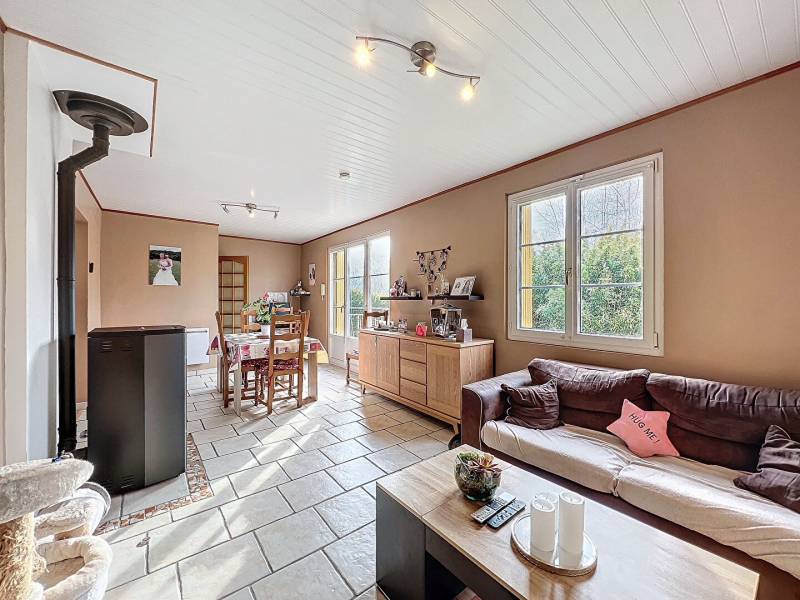 acheter maison avec sous-sol total, vie de plain-pied, 3 chambres, environnement paisible, terrain clos de 800 m2, à Chaumont-en-Vexin (60) à 30 minutes de  Pontoise (95)