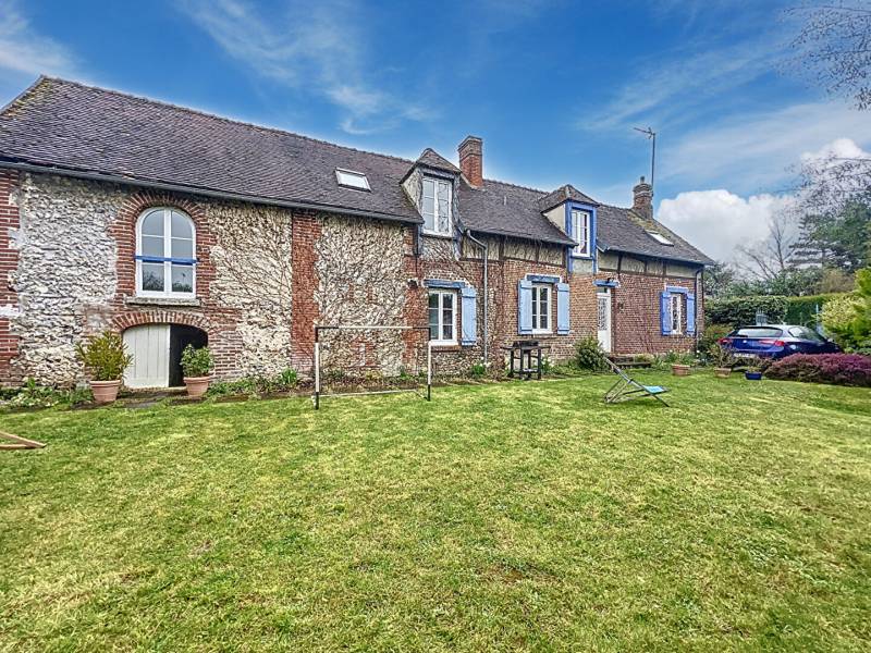 Acheter une longère en pierre dans le Vexin, de 7 pièces avec terrain arboré, idéal résidence secondaire, gare et commerces à proximité, à Chaumont-en-Vexin